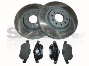 KOMPLET TARCZE I KLOCKI HAMULCOWE PRZÓD 302MM DO SAAB 9-3 II 03-10R.