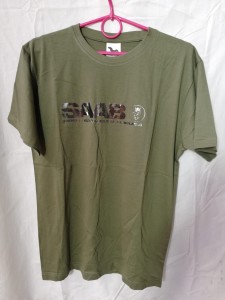 KOSZULKA T-SHIRT ZIELONY Z NADRUKIEM SAAB