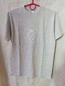 KOSZULKA T-SHIRT SZARY Z NADRUKIEM LOGO "GRYF"