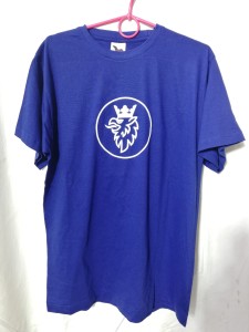 KOSZULKA T-SHIRT NIEBIESKI Z NADRUKIEM LOGO "GRYF"