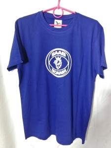 KOSZULKA T-SHIRT NIEBIESKI Z NADRUKIEM SAAB-SCANIA