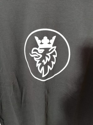 KOSZULKA T-SHIRT GRAFITOWY Z NADRUKIEM SAAB-SCANIA