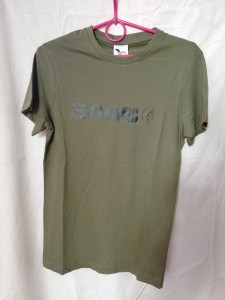 KOSZULKA T-SHIRT ZIELONY Z NADRUKIEM SAAB