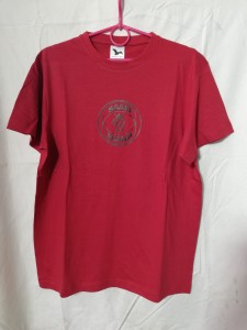 KOSZULKA T-SHIRT CZERWONA Z NADRUKIEM SAAB-SCANIA