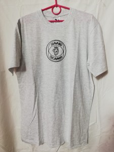 KOSZULKA T-SHIRT SZARY Z NADRUKIEM SAAB-SCANIA