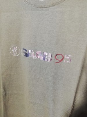 KOSZULKA T-SHIRT ZIELONY Z NADRUKIEM SAAB 95