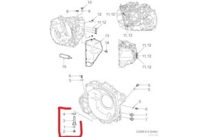 O-RING KORKA ŚRUBY SPUSTU OLEJU SKRZYNI 6-BIEGOW AUTOMAT DO SAAB 9-3 II