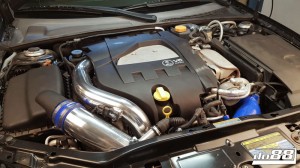 BIGPACK INTERCOOLER SAAB 9-3 2.8T V6 06-11, CZARNE WĘŻE