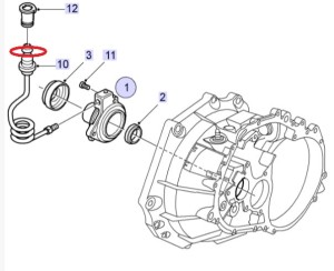 ORING PRZEWODU WYSPRZĘGLIKA  GÓRNY DO GNIAZDA SAAB 900 NG 9-3 9-5 1997-2009 MANUAL