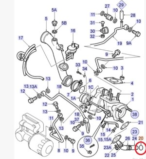 ORING SPUSTU OLEJU TURBO (W BLOKU) SAAB 900 9000 9-3 9-5