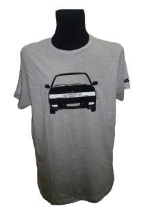 KOSZULKA T-SHIRT SZARA Z NADRUKIEM SAAB 9-3 I