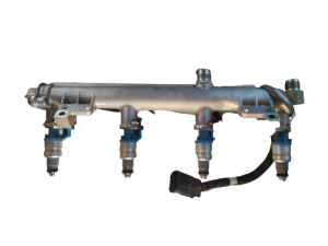 LISTWA PALIWOWA WTRYSKI KOMPLET SAAB 9-3 II B207 E/L OE NIEBIESKI 