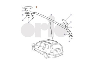 ZAŚLEPKA RELINGU LEWY PRZÓD DO SAAB 9-3 II 5D 06-14r. OE