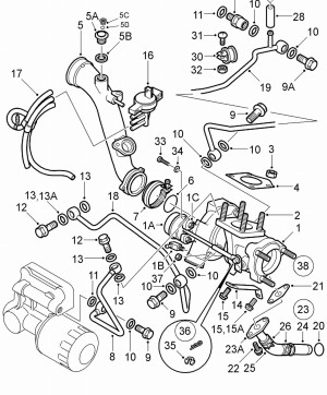 TULEJA ZACISKOWA W RURZE DOLOTOWEJ TURBO KOBRA SAAB 9-3 I 9-5 B205 B235 OE