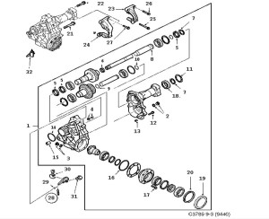 ORING USZCZELNIACZ DYFERENCJAŁU SKRZYNI KĄTOWEJ SAAB 9-3 II 9-5 NG