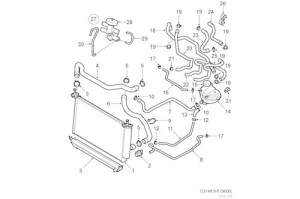 PRZEWÓD RURA CHŁODNICY WODY SAAB 9-5 1.9 TiD 150KM 06-10R. OE