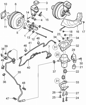 PRZEWÓD PODCIŚNIENIA OD POMPKI DO SERWA HAMULCOWEGO Z CZUJNIKIEM DO SAAB 9-3 II B284 06-10R. OE