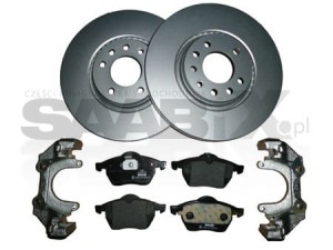 TARCZE ZIMMERMANN + KLOCKI ATE +  SIODŁA PRZÓD 308MM DO SAAB 900NG 9-3 9-5