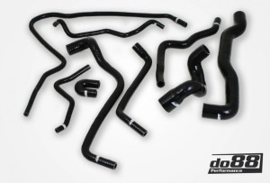 ZESTAW RUR PRZEWODÓW SILIKONOWYCH WODNYCH UKŁADU CHŁODZENIA do88 DO SAAB 9-3 OG 99-02R. T7 BLACK