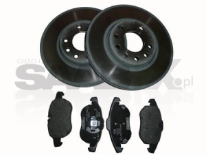 KOMPLET TARCZE I KLOCKI HAMULCOWE PRZÓD 284MM  DO SAAB 9-3 II 03-10R.