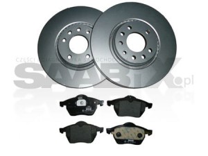 KOMPLET TARCZE ZIMMERMANN +  KLOCKI ATE DO SAAB 900NG 9-3 9-5 308MM